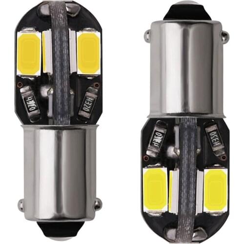 Vehicle License Plate Lamp Ba9s-5630-8smd Ultra-high Brightness LED Broadband Lamp W5W Decoding License Plate Lamp 12V Universal