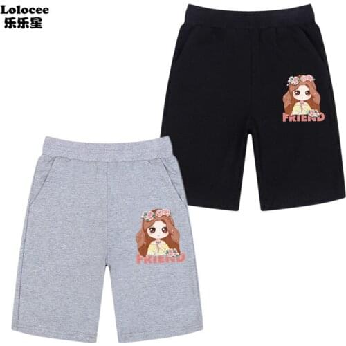 Summer Childrens Clothing Princess Cute Cartoon Girl Shorts Aesthetics Fun Kid Short Pants Elastic Waist Sports Trousers