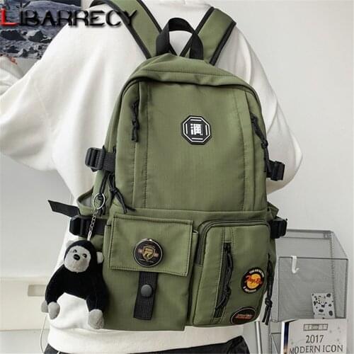 Cute Pendant Design Ladies Student Backpack High Quality Nylon Teenager Laptop Backpack Fashion Womens School Bags Sac Femme