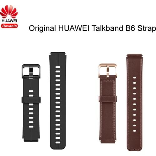 Original Strap for HUAWEI Talkband B6 Rubber Wrist Strap Mocha Brown Leather Wristband HUAWEI B6 Bracelet band