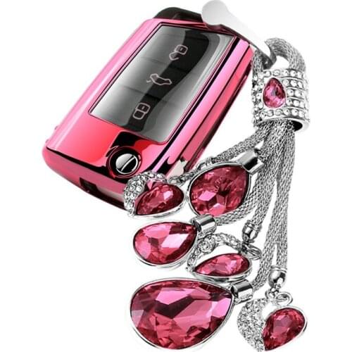 Durable Soft TPU car key housing key protection key housing for Volkswagen VW Lamando tiguan L Teramont Golf 7 Car Accessories