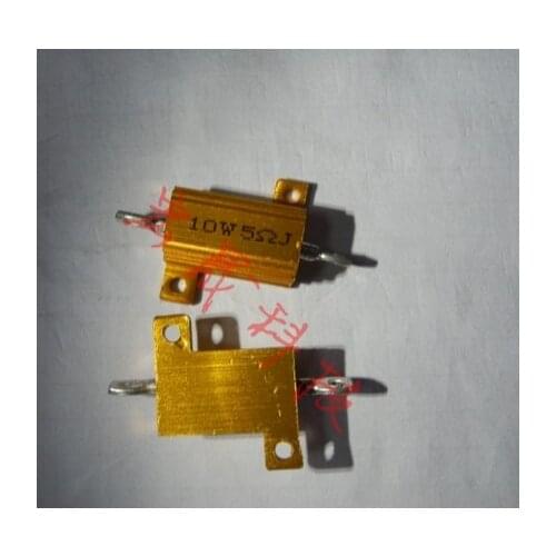RX24-10W 47R Power Metal Shell Case Gold Aluminium Case Wirewound Resistor 10W 47ohm 5% Automobile LED lamp resistors 47R 10W