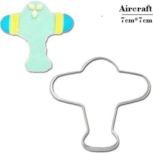 Airplane Boy Birthday Party Decoration Cookie Cutter Mould Cake Decorating Tools Stainless Steel Fondant Gadget Kitchen Top Shop