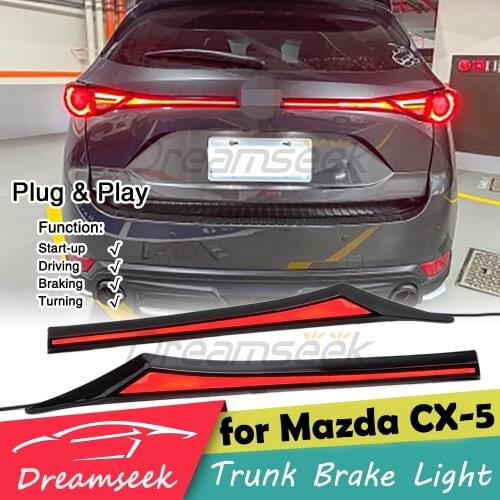 LED Rear Trunk Brake Light for 2017 2018 2019 2020 2021 Mazda CX-5 CX5 Tail Lamp w/ Dynamic Sequential Turn Signal