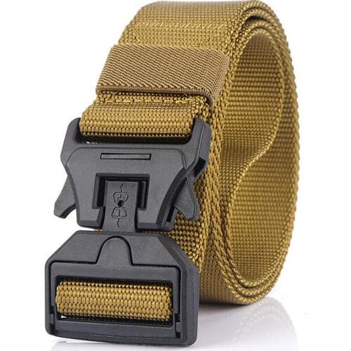 Tactical Military Belt Nylon Quick Release Army Style Combat Molle Belts Elastic Men Outdoor Training Hunting Sports Soft Belt