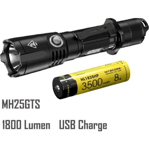 MH25GTS Tactical Flashlight USB Rechargeable High-bright Ultra-bright Long-range Self Defense Torch Light 1800 Lumens
