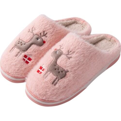 Cotton Slippers Women Winter Slippers Cute Home Men And Women Couples Warmth Thick Bottom Non-slip Mens Indoor Slippers YK