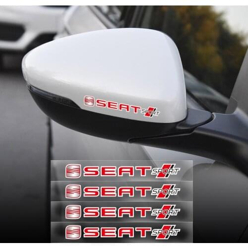 4Pcs Vinyl Car Accessories Windows Reflective Emblem Sticker For Seat Ibiza 6J Ateca Leon Mk3 5F Alhambra Cupra Exeo Toledo Mii