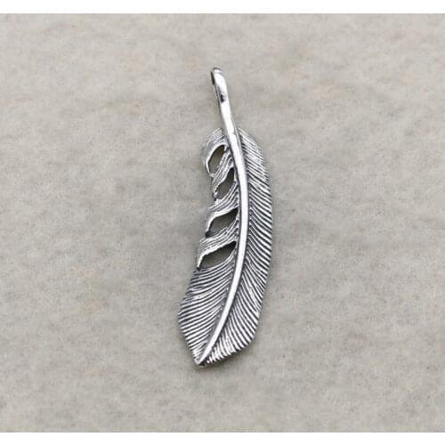 Thai Silver Punk Jewelry Feather men Accessories Pendant Sterling Silver S925 Wholesale