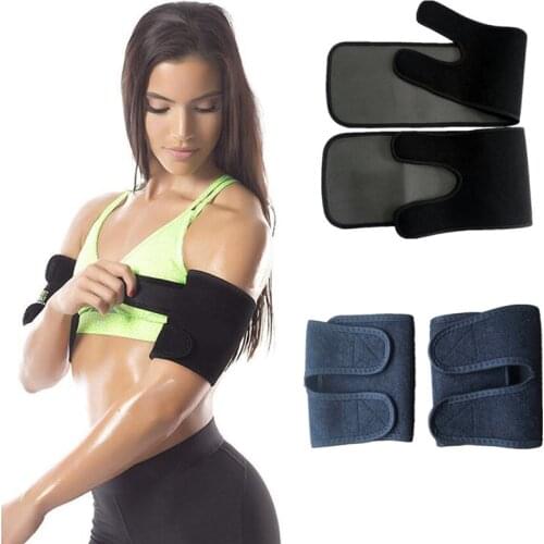 1 Pair Neoprene Adjustable Armbands Arm Sleeves Weight Loss for Women Men Body Shaper Thin Arm Slimmer Warmers Wrap Belt