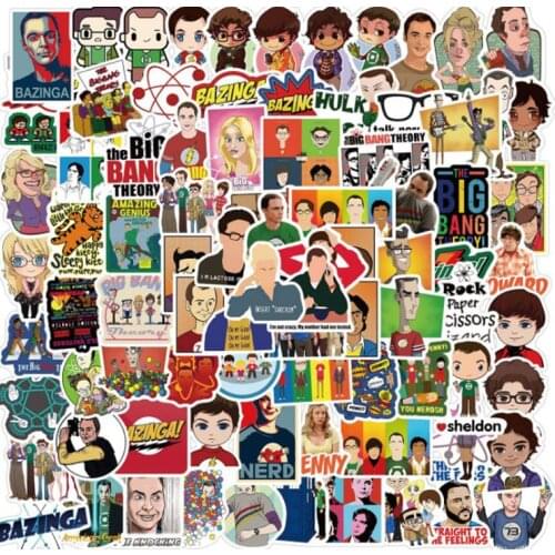 10/30/50/100Pcs Classic american drama big bang For Snowboard Laptop Luggage Fridge Car- Styling Vinyl Decal Home Decor Sticker