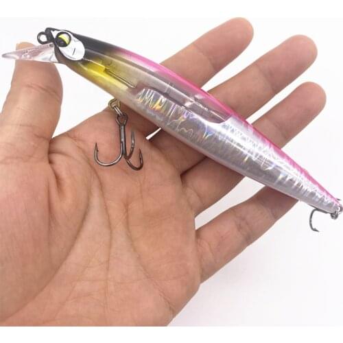 130mm 20g Floating Fishing Lure Flash Blade Wobbler Long Casting Floating Minnow Lure Sea Bass Pike Crankbait