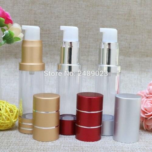 15ml High Quality Alumina Airless Bottle Travel Mini Refillable Portable Empty Lotion Bottles Cosmetic Packaging 10pcs/lot