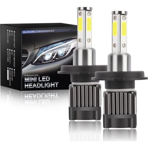 2Pcs IP68 Waterproof Car LED Headlight Bulbs LED Driving Lamp All-in-one Conversion Kit H7 H11 9005 9006 H4 50W