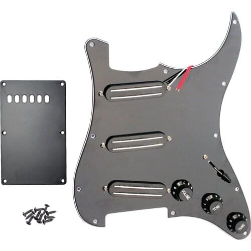 3 Ply 11 Holes Guitar Pickguard Back Plate with Screws for Fender ST SQ Guitar