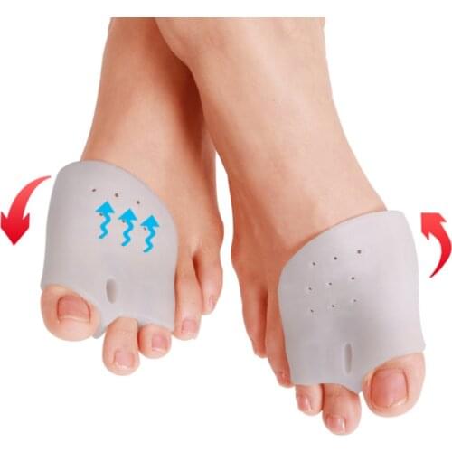 4Pcs Silicone Bunion Toe Separator Forefoot Protector Gel Pads Hallux Valgus Orthopedic Foot Care Thumb Transverse D0430
