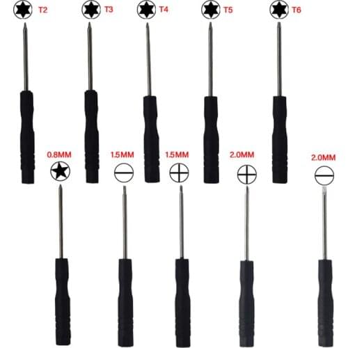 5 Pcs Mini Screwdriver 2.0+,2.0-,1.5+,2.0Y,T3,T4,T5,T6,0.8 Torx,Screw Driver Home DIY Hand Repair Tools