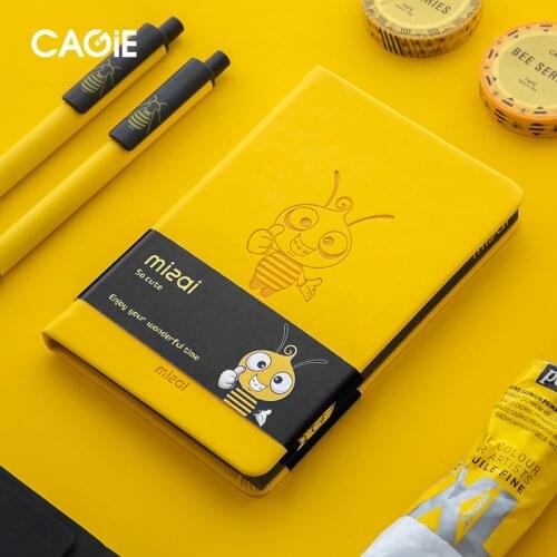 A7 Organizer Planner Diary Bee Mini Notebook Journals Kawaii Personal Travel Notepad School Supplies Student Handbook Stationery