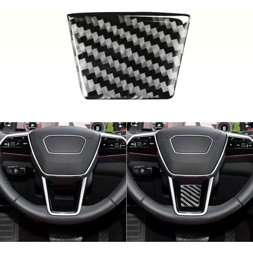 Car Center Console Steering Wheel Decoration Sticker for Audi A6L A7 2019 Automotive Interior Accessories