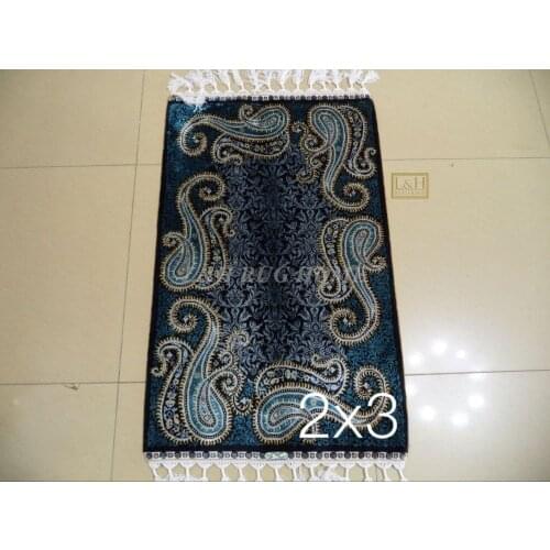 Free shipping 2'X3' 230 Line Handmade Silk Oriental Persian Rug hand Knotted silk carpet for home decoration