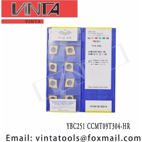 Free shipping high quality 10pcs/lots YBC251 CCMT09T304-HR cnc carbide turning insets cutting blade tools