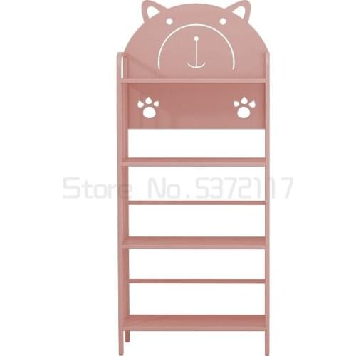 House childrens bookshelf landing student simple picture book shelf household shelf bedside bookcase iron storage shelf