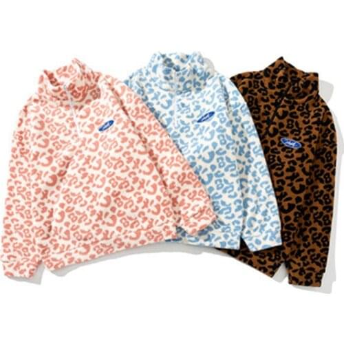 Faux Fur Woolen Warm Winter Women Jacket Plus Size Fuzzy Cute Jackets Milk Cow Leopard Print Turn-down Collar Coat Overcoat Girl