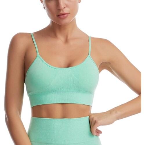 Summer Crop Top Yoga Bra Comfortable Sports Top Female Streetwear Woman Bralette Sleeveless Seamless Sports Bra Fitness Mujer