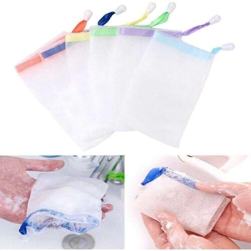 10 Pieces/set Portable Hanging Hand Soap Liquid Bag Bath Shower Travel Foaming Mesh Cleaning Delicate Foam Netting