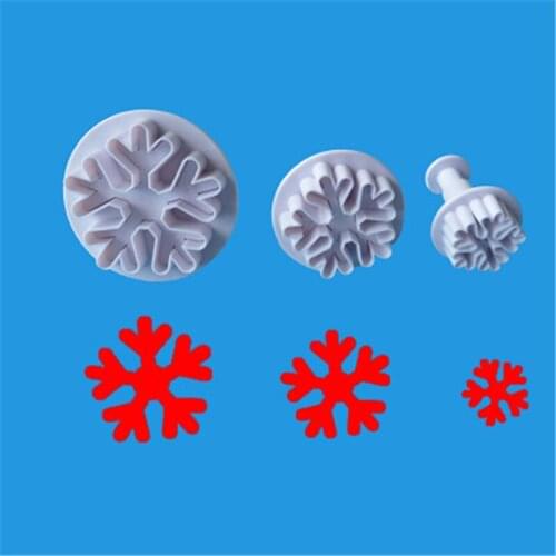 Christmas Snowflake Shaped Spring Mould Sugar Chocolate Mold Christmas Tree Cake Bakeware Pastry Cookies Bakeware Moulds Tools