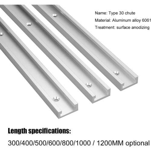 Type-30 Woodworking T Track Slot 30-80cm Aluminium Alloy T-tracks Slot Miter Track for Router Table Workbench DIY Tools