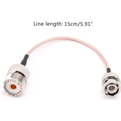 UHF SO239 Female To BNC Male RG316 Pigtail Cable 15cm Radio Coaxial Antenna Cables