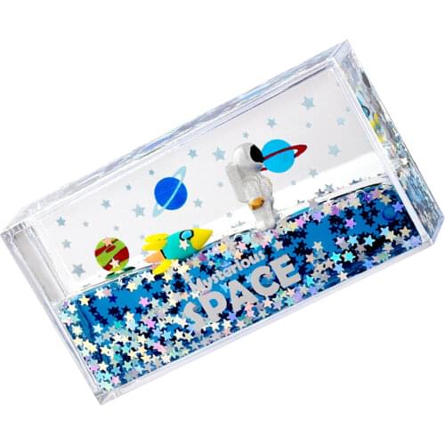 Astronaut Themed Ornaments Liquid Visual Movement Decoration Astronauts Floating Device Of Liquid Quicksand Ornament