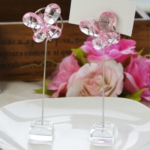 High Quality Glitter Crystal Butterfly Table Decorations Name Card Clip Stand Holder Wedding Birthday Party Favor Decor Supplies