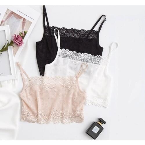 Womens 30% Real Silk 70% Viscose Lace Non-Pads Mini Camisole Half Cami Bandeau Tube Top 3089