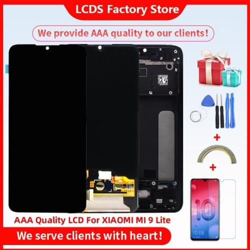 AAA Quality LCD With Frame For Xiaomi MI 9 Lite LCD Display Screen For Xiaomi Mi 9 Lite LCD Screen Display 10-Touch