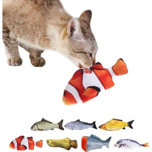 1Pcs Creative Fish Shaped Pet Toy Fish Shape Bite Resistant Catnip Cat Toy Pet Chew Toy Pet Cat Interaction Training Supplies