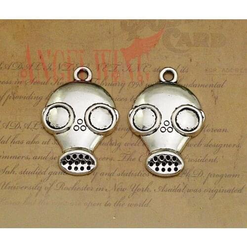 10pcs/lot--28x19mm, Antique silver plated mask charms ,DIY supplies, Jewelry accessories