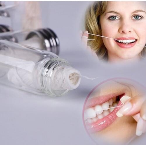 10 PCS 30M/Roll Eco-Friendly Bottled Dental Floss Spool Wax Mint Flavored Zero Waste Oral Hygiene Teeth Clean Wax Mint Flavored