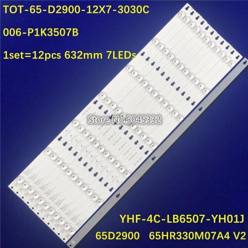 100% New 12pcs/Kit LED strips for THOMSON 65 TV 65UC6306 65UC6406 TCL 65 TV U65P6046 65S401 65S403 65S405 65S423 65D2900