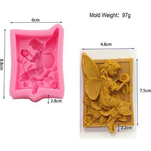 3D Flower Fairy Silicone Soap Candle Mold DIY Cake Decorating Tools