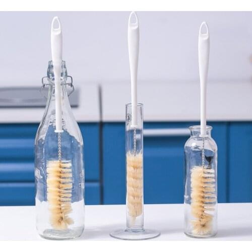 Home Accessorie Long Handle Pig Hair Cleaning Brush Small Bottle Mouth Cleaning Brush Cleaning Tool For Wine Bottle/glass Bottle