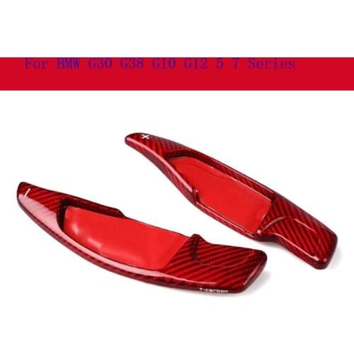 Car Accessories 2PCS Quality Carbon Fiber DSG Steering Wheel Shift Paddle Shifter For BMW G30 G38 G10 G12 5 7 Series 2018