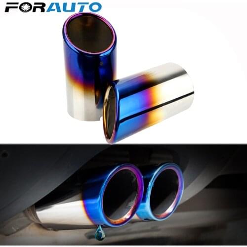 For Audi A4 B8 A3 A1 Q5 2pcs For VW Tiguan Volkswagen Passat B7 CC Auto Accessories Car Exhaust Tip Muffler Pipe Cover