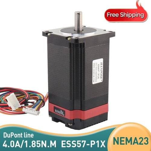Free Shipping 1pcs ESS57-P1X 76MM Drive servo motor integrated machine Nema23 Stepper Motor 4.0A 1.85N.M 57 motor for 3D printer