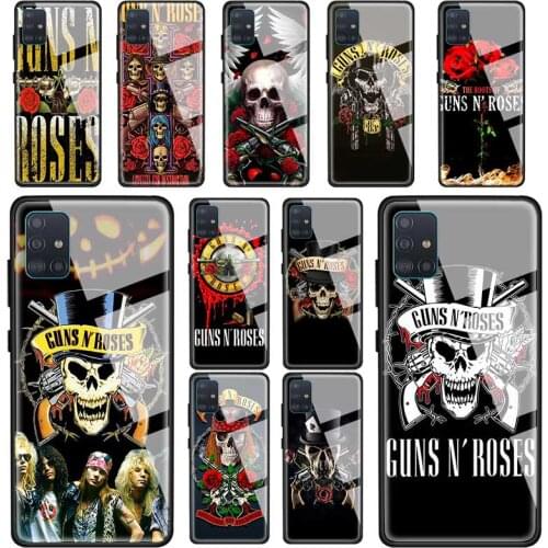 Guns n roses Case for Samsung Galaxy A51 A71 A50 M51 A40 A11 A21 A31 A41 A10 A70 A30 Tempered Glass Phone Coque