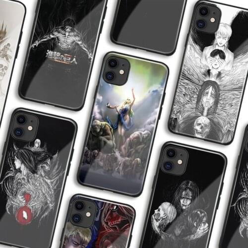 Attack on Titan Nine Titans Ymir Anime Phone Cases For IPhone 11 12 Mini Pro XS Max 6s X XR 6 7 8 Plus SE Soft Glass Cover Shell