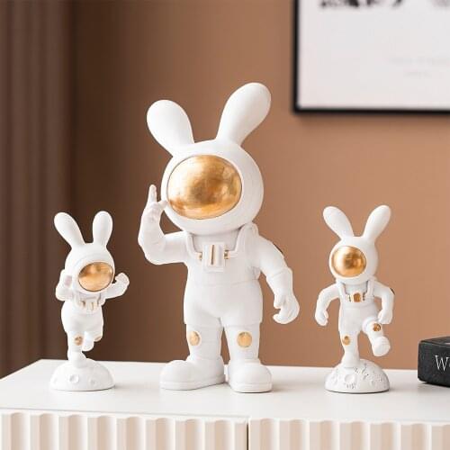 Kawaii Room Decor Space Rabbit Creative Mobile Phone Holder Desktop Decoration Home Decoration Accessories for Living Room