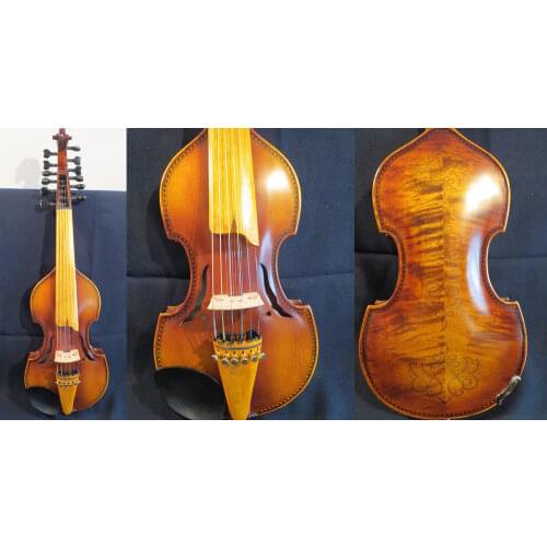 Baroque style SONG Brand master 6*6 strings 14" Viola d'Amore ,rich tone #12374