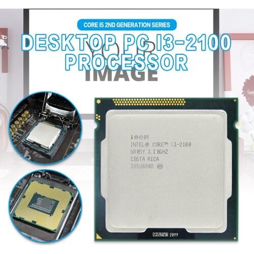 MAYITR 1pc Durable 3.1Ghz Dual Cores Desktop PC I3-2100 Processor Core i3 2nd Generation Series Computer CPU